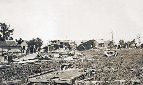 Scene after tornado hit, Fergus Falls Minnesota, 1919