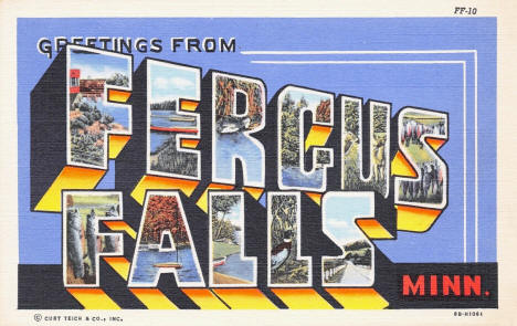 Greetings from Fergus Falls Minnesota, 1948