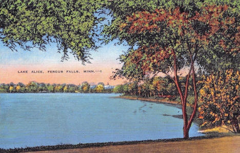 Lake Alice, Fergus Falls Minnesota, 1940's