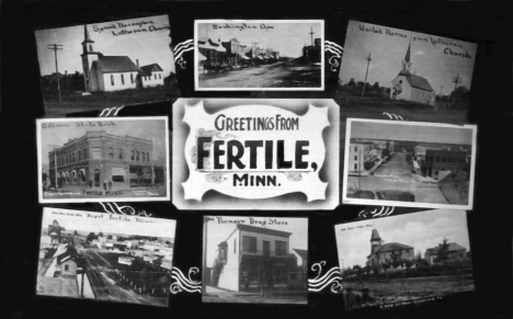 Multiple scenes, Fertile Minnesota, 1910's