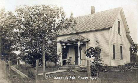 J.S. Randahl's Residence, Frost Minnesota, 1910's