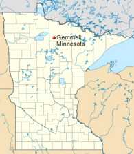 Location of Gemmell Minnesota
