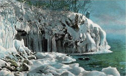 Beautiful Lake Superior Winter Scene 1910's postcard image