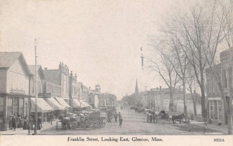 Franklin Street looking east, Glencoe Minnesota, 1907