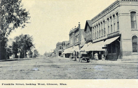 Franklin Street looking west, Glencoe Minnesota, 1910's