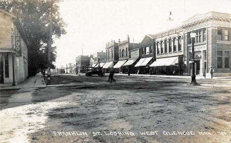 Franklin Street looking west, Glencoe Minnesota, 1920