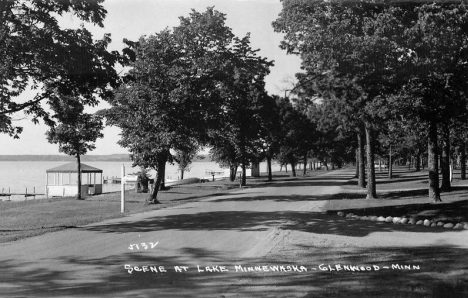 Scene at Lake Minnewaska, Glenwood Minnesota, 1950's