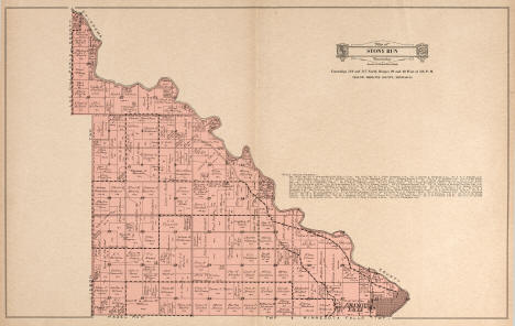 Plat map of Stony Run Township in Yellow Medicine County Minnesota, 1929
