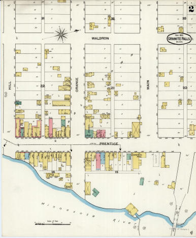Sanborn Fire Insurance Map of Granite Falls Minnesota, 1893