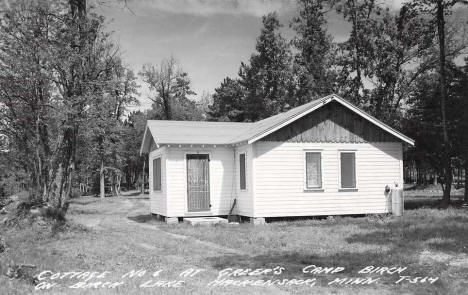 Cottage No. 6 at Greer's Camp Birch on Birch Lake, Hackensack Minnesota, 1955