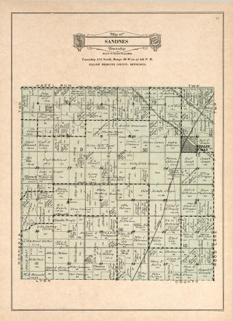 Plat map of Sandnes Township in Yellow Medicine County, Minnesota, 1929