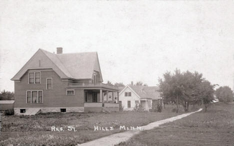 Residential Street, Hills Minnesota, 1917
