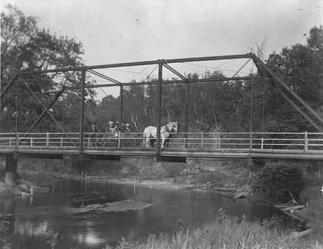 Bridge over Crow River near Howard Lake Minnesota, 1910