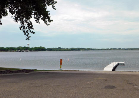 Boat landing on Howard Lake in Howard Lake Minnesota, 2020