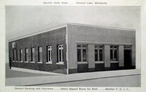 Security State Bank, Howard Lake Minnesota, 1940's