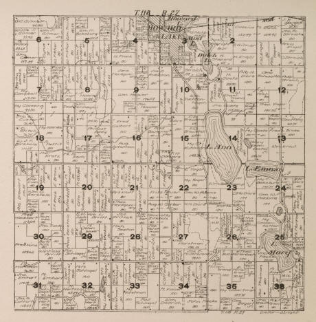 Plat map, Victor Minnesota, Wright County Minnesota, 1916