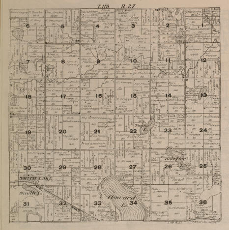 Plat map, Middleville Township, Wright County Minnesota, 1916