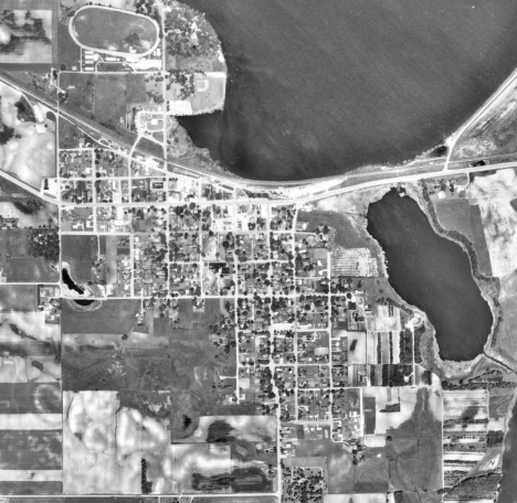 Aerial view, Howard Lake Minnesota, 1963