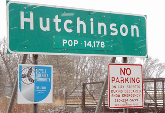 Population sign, Hutchinson Minnesota
