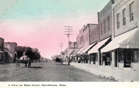 View on Main Street, Hutchinson Minnesota, 1908