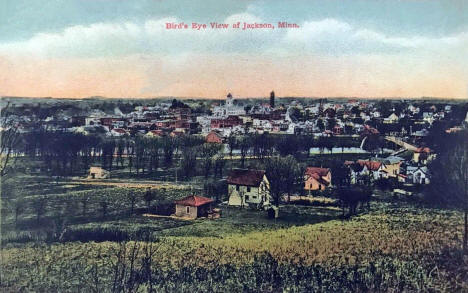 Birdseye view, Jackson Minnesota, 1910
