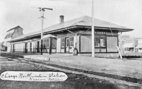 Chicago and Northwestern Station, Kasson Minnesota, 1910's