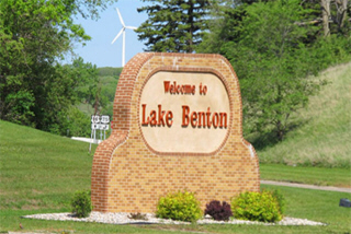 Welcome sign, Lake Benton Minnesota