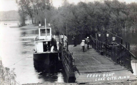 Ferry Boat, Lake City Minnesota, 1920's