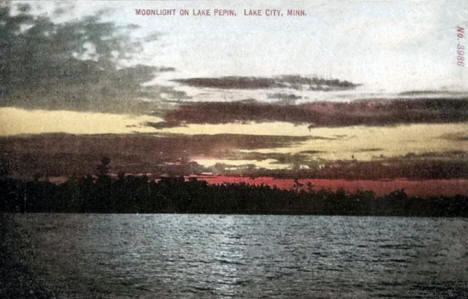Moonlight over Lake Pepin, Lake City Minnesota, 1907