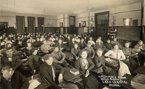 Assembly Room, High School, Lake Crystal Minnesota, 1907