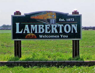 Welcome sign, Lamberton Minnesota