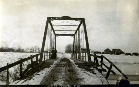 Bridge over the Crow River, Lester Prairie Minnesota, 1915