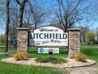 Welcome sign, Litchfield Minnesota