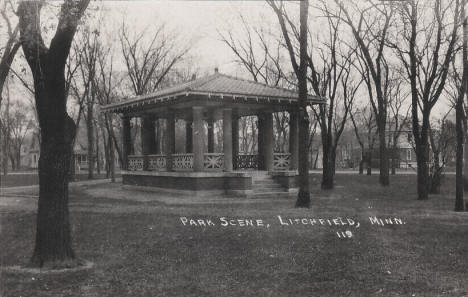 Park scene, Litchfield Minnesota, 1930's