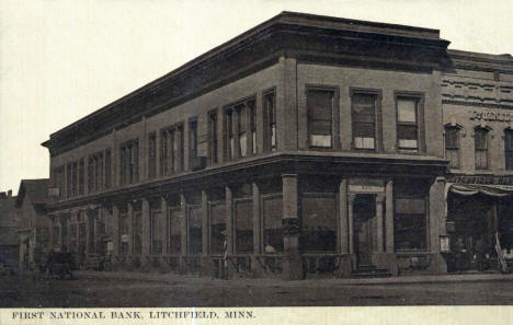 First National Bank Litchfield Minnesota, 1910's