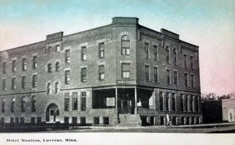 Hotel Manitou, Luverne Minnesota, 1910's
