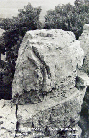 Balanced Rock, Blue Mounds, Luverne Minnesota, 1940's