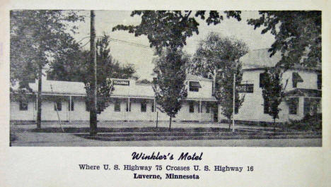 Winkler's Motel, Luverne Minnesota, 1940's