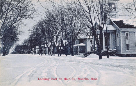 Looking east on Main Street, Madelia Minnesota, 1910's