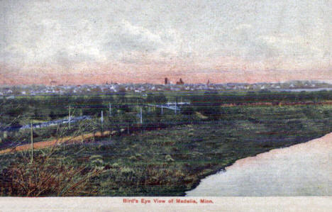 Birds eye view of Madelia Minnesota, 1907