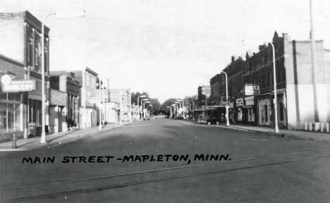Main Street, Mapleton Minnesota, 1960's