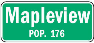 Mapleview Minnesota population sign