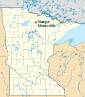 Location of Margie Minnesota