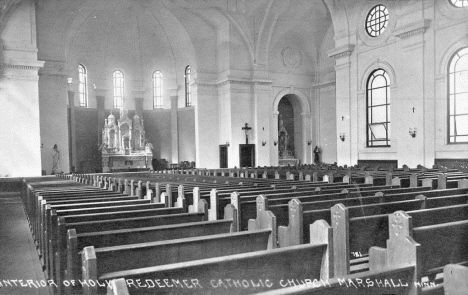 Interior of Holy Redeemer Catholic Church, Marshall Minnesota, 1942