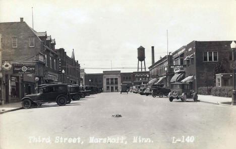 3rd Street in Marshall Minnesota, 1924