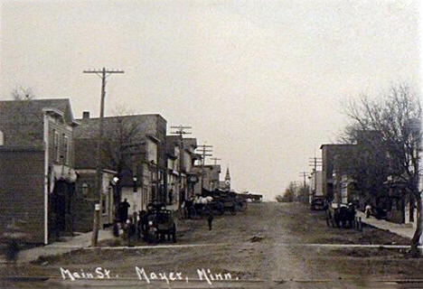 Main Street, Mayer Minnesota, 1910's
