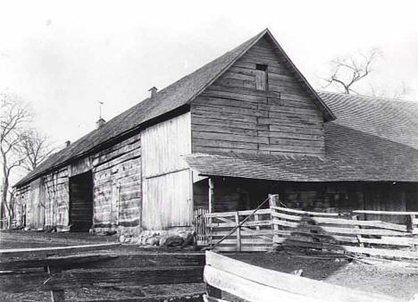 Barn, Alfred Wabbe farm near Mayer Minnesota, 1900