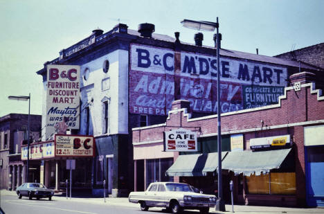 4th Street NE between Central and East Hennepin, Minneapolis Minnesota, 1974
