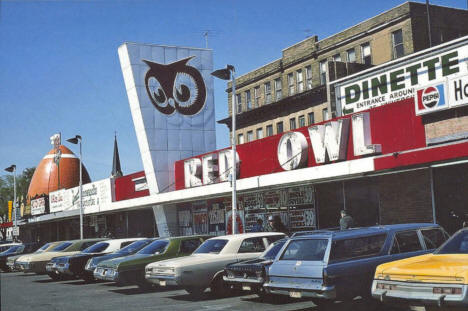 Part of the Eastgate Shopping Center at Central and University Avenue SE, Minneapolis Minnesota, 1970's