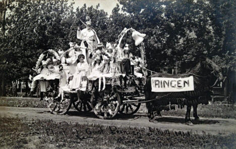 Part of Independence Day Parade, Minneota Minnesota, 1910